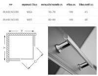 Roltechnik SaniPro sprchový kout čtvercový ORLANDO NEO 900 výplň matt glass rám brillant N0655